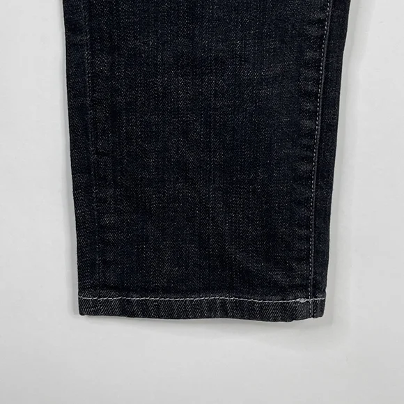 2/$30 Eileen Fisher Organic Denim Skinny Jeans 4 Rinsed Black Mid Rise #6653 - Picture 8 of 15